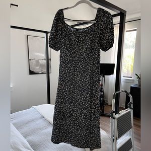 Blue and white dress